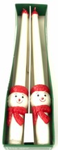 Lenox Christmas Candles Snowman Decorative 12&quot; Taper Vintage Japan NIB - £10.21 GBP