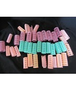 Vintage Pink Green Blue Snap on Rollers Plastic w Cover Hair Curlers Abo... - £22.77 GBP
