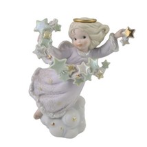  Heavenly Kingdom Enesco 923583 Lavander Angel With Stars Figurine By En... - £15.66 GBP
