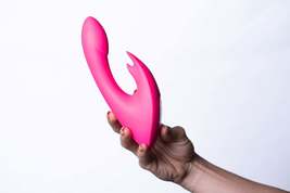 Leah USB Rechargeable Silicone 10-Function Rabbit Vibrator - Pink - $66.09