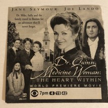 Dr Quinn Medicine Woman Heart Within Tv Print Ad Vintage Jane Seymour TPA3 - £4.67 GBP