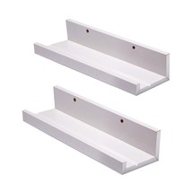 12 Inch White Floating Shelves - Set Of 2 Rustic Wood Floating Shelves - Wall Mo - £30.27 GBP