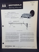 Motorola 1955, 1956 Chevrolet Auto Radio Service Manual Model CTM63 - £5.43 GBP