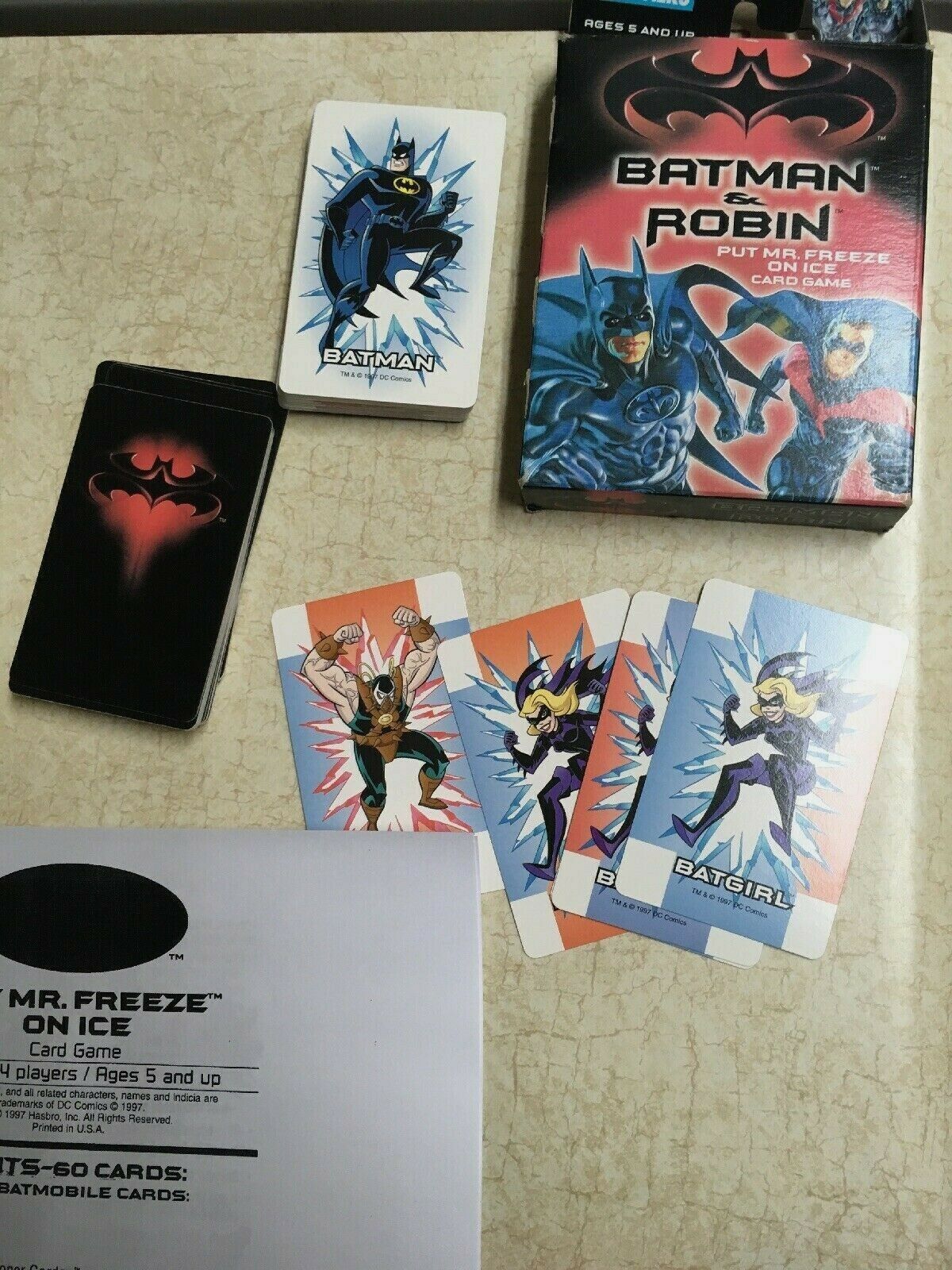 Batman & Robin Mr. Freeze On Ice Card Game 1997 Parker Brothers DC Comic Complet - $12.99