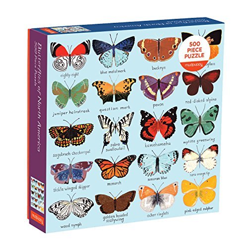 Mudpuppy Butterflies of North America 500piece Family Jigsaw Puzzle, Butterfly P - £9.73 GBP