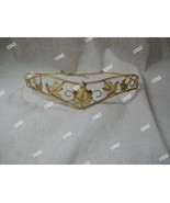 Gold Leaf Circlet Medieval Crown Headpiece Renaissance Maiden Princess G... - $33.87 CAD