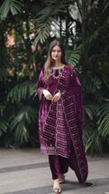 Indian Designer Embroidered  Heavy Viscose  elegant and sophisticated ou... - $135.19