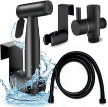 Handheld Bidet Sprayer For Toilet, Brass Leak Free T-Valve &amp; Adjustable Jet - $37.99