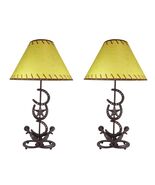 Ebros Set of 2 Cast Iron Western Horseshoes Base Desktop Table Lamps w/ ... - €171,90 EUR