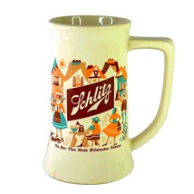 Schlitz Beer Stein Ceramic Mug McCoy Pottery Pastel Milwaukee Vintage 50s MCM - £11.19 GBP