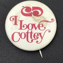 I Love Cottey Pin Button Vintage Pinback - £9.91 GBP