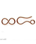 Genuine Shiny Copper Hook and Eye Clasps (10)  - $55.97 MXN