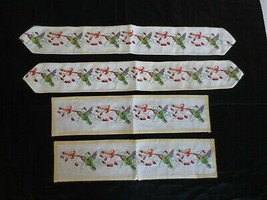 5 Cross Stitch HUMMINGBIRDS &amp; FLOWERS Panels - (2)4 1/4&quot;x18&quot; &amp; (4)3 3/8&quot;... - $16.00