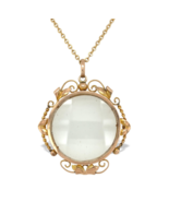 9k Yellow Gold Victorian Glass Locket w/ Applied Leaves 10k Gold Chain (... - $759.98 CAD 9k Yellow Gold Victorian Glass Locket w/ Applied Leaves 10k Gold Chain (... - $759.98 CAD