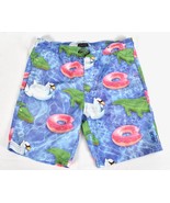 VALOR Boys Swim Trunks Shorts Size L Pool Donut Alligator Swan Floats  - £10.11 GBP