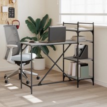 Computer Desk with Shelves Grey Sonoma 120x47x109 cm - £44.31 GBP