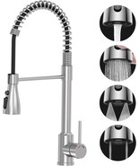 Kitchen Faucet with 4 Spray Patterns, 1 Hole Stainless Steel Faucet 360° - $477.32 CAD