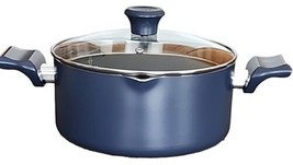 T-FAL ~ BLUE ~ 5 Quart Dutch Oven w/Lid ~ Non-Stick ~ Thermo-Spot ~ Cookware - £44.98 GBP