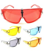 XL OVERSIZED FUTURISTIC SHIELD WRAP AROUND ONE PIECE LENS SUNGLASSES OUT... - £7.07 GBP