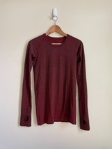 Lululemon Size 6 Run Swiftly Long Sleeve Top Shirt Thumbholes EUC - £27.68 GBP