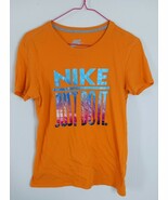 Girls NIKE Slim Fit Orange Just Do It Size M T-Shirt - $134.70 MXN