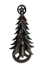 Texas Wagon Wheel Red Chili Pepper Texas Star Christmas Tree Figurine Home Decor - £17.26 GBP
