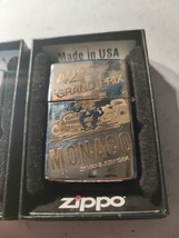 2x Petrol Zippo Lighters Apollo 11 space, 42e Grand Prix Monaco 1984 - £142.99 GBP