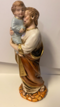 Saint Joseph with Child &quot;A Father&#39;s Hug&quot;, 7.25&quot; Statue, New from Colombia - £35.82 GBP
