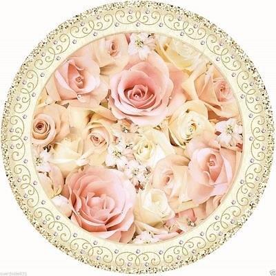 Dazzling Bouquet Bridal Shower Paper Lunch Plates Party Tableware New 8 Count - $4.95