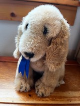 FAO Schwarz Very Cute Tan Plush Golden Retriever Puppy Dog Stuffed Animal - 10 i - £8.87 GBP