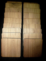 12 PIECES CLEAR THIN KILN DRIED SANDED WALNUT COASTER BLANKS LUMBER WOOD 4&quot; - $29.65