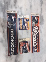 Denver Broncos Car Stickers Collection, AFC &amp; Super Bowl Champs Decals, ... - £9.32 GBP