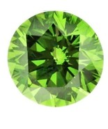 GREEN DIAMOND GEM ROUND CUT SHAPE AFRICAN GENUINE COLORED NATURAL MINI F... - $44.50