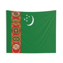 Turkmenistan Country Flag Wall Hanging Tapestry - $66.49+