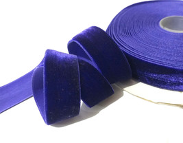 3/4 inch near 20mm width  - 8yds - 10yds Deep Purple Velvet Ribbon W51 - £5.49 GBP+