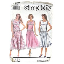 Simplicity Sewing Pattern 7202 Pullover Dress Oversize Collar Misses 6-1... - $8.87