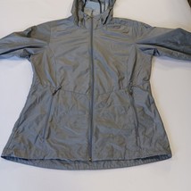 Columbia Jacket Women's Small Gray Hooded Lightweight Lined Full Zip Windbreaker image 12