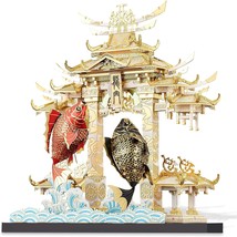 3D Metal Puzzle Model Kits Dragon Gate Carps Models Building Kit for Adults Brai - $127.65