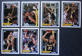 1992-93 Topps Series 1 Indiana Pacers Team Set Of 7 Basketball Cards - £1.97 GBP