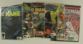 Vintage MARVEL Comic Books Lot Ice Man Avengers Speedball Soloman Kane 3... - $21.03