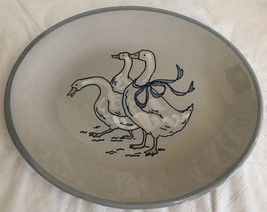 Louisville Stoneware Pottery Gaggle Of Geese Pattern Serving Platter Ova... - £23.13 GBP