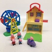 Peppa Pig Pop n’ PlayHouse (incomplete) Ferris Wheel, 4 Figures, Mini Buggy Dino - £22.18 GBP
