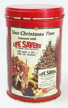 VINTAGE 1988 Life Savers Candy Retro Style Christmas Tin Cannister  - £11.68 GBP