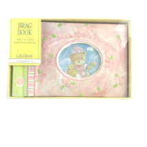 CR Gibson Brag Book Photo Album Grandma&#39;s Little Princes Pink Bear Holds 20 - $19.79
