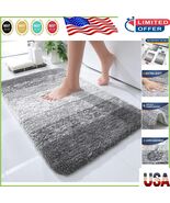 Quick-Dry Microfiber Bath Mat 24&quot; x 16&quot; - Soft Plush, Rubber Backing for... - $350.07 MXN