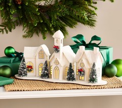 Illuminated Village with Bottlebrush Trees by Valerie in White - £155.06 GBP