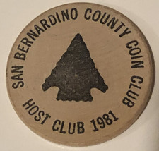 Vintage San Bernardino County Wooden Nickel California Anaheim 1981 - $4.94