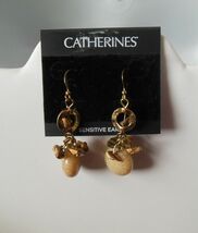 Catherines Gold Tone Dangle Fashion Earrings For Sensitive Ears - $13.85