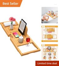 Expandable Bamboo Bathtub Tray with Non-Slip Design - Waterproof Finish - $62.32