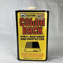 Vtg Turtle Wax Color Back Vinyl Restorer &amp; Protector Advertising Container 1981 - £13.86 GBP